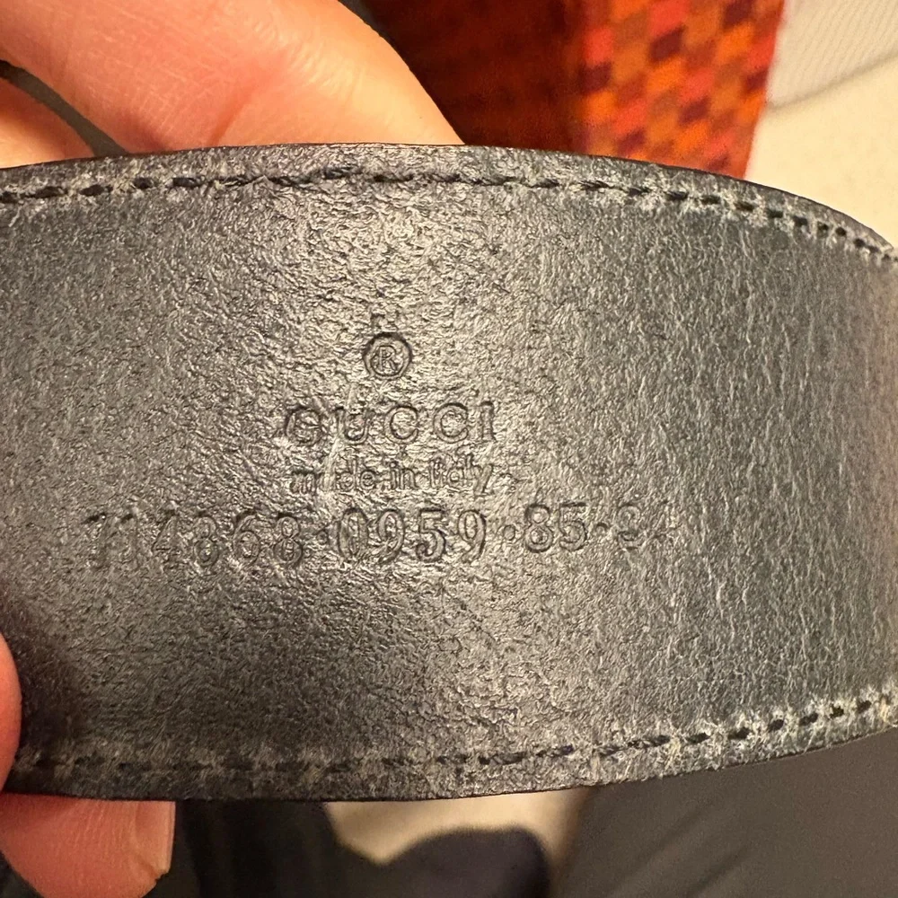 Gucci Black Belt with Gold Buckle NWT
